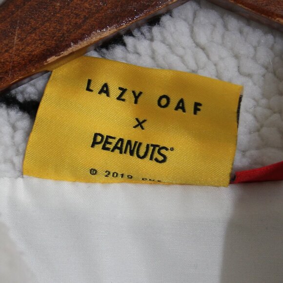 Lazy Oaf x Peanuts Snoopy Good Grief Full Zip Teddy Fleece Jacket Unisex Small - Picture 13 of 14